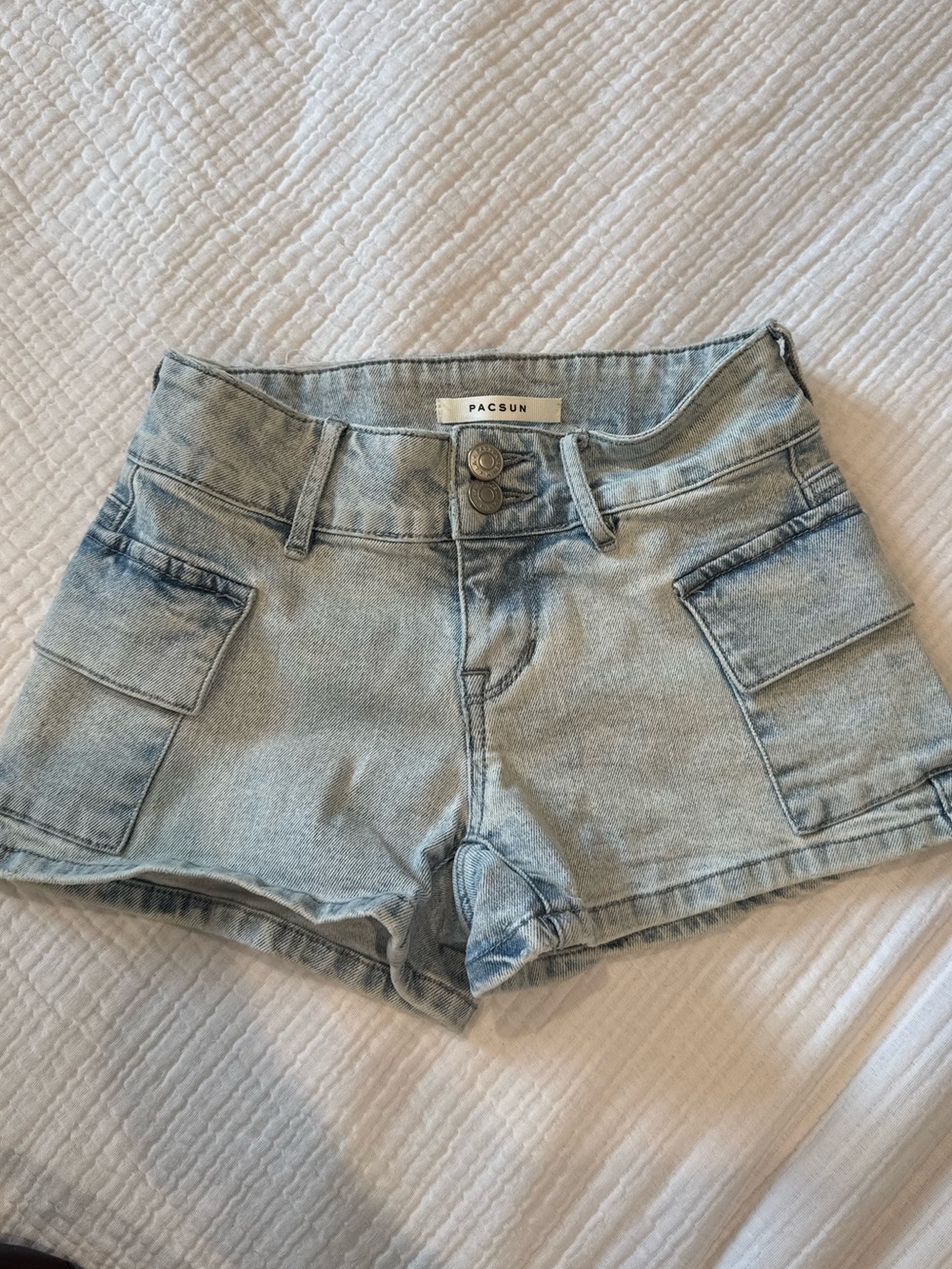 Low Rise Denim Shorts